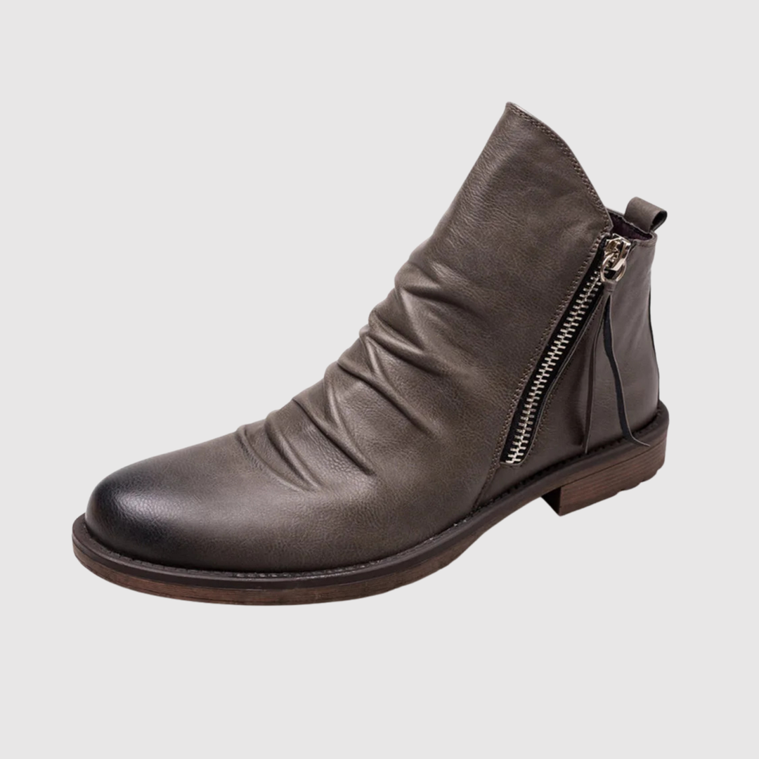 Oskar – Bottines Chelsea en cuir avec fermeture éclair