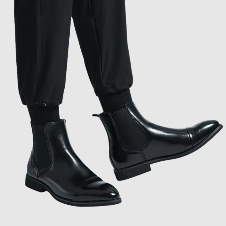 Oskar – chaussures Chelsea en cuir avec semelle rouge