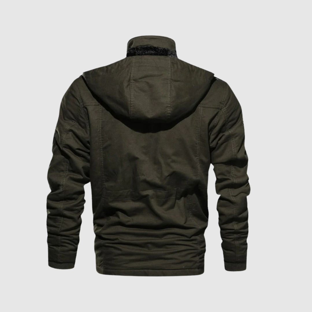 Marek – Veste d'hiver avec doublure en laine et détails en cuir