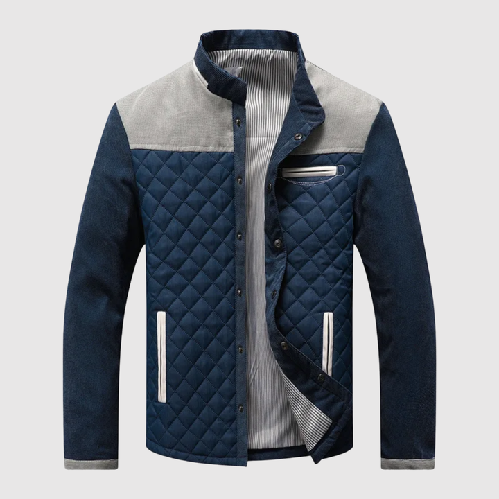 Šimon – Veste matelassée avec col contrastant en daim doux