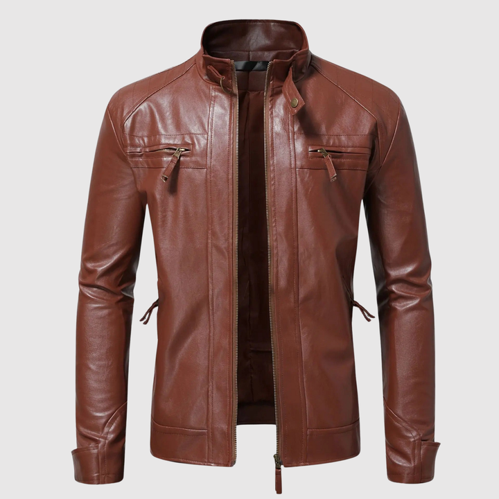 Dorian – Veste en cuir classique au design épuré