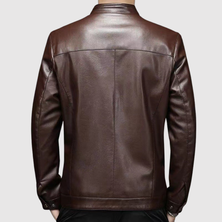 Dorian – Veste en cuir classique avec col pur
