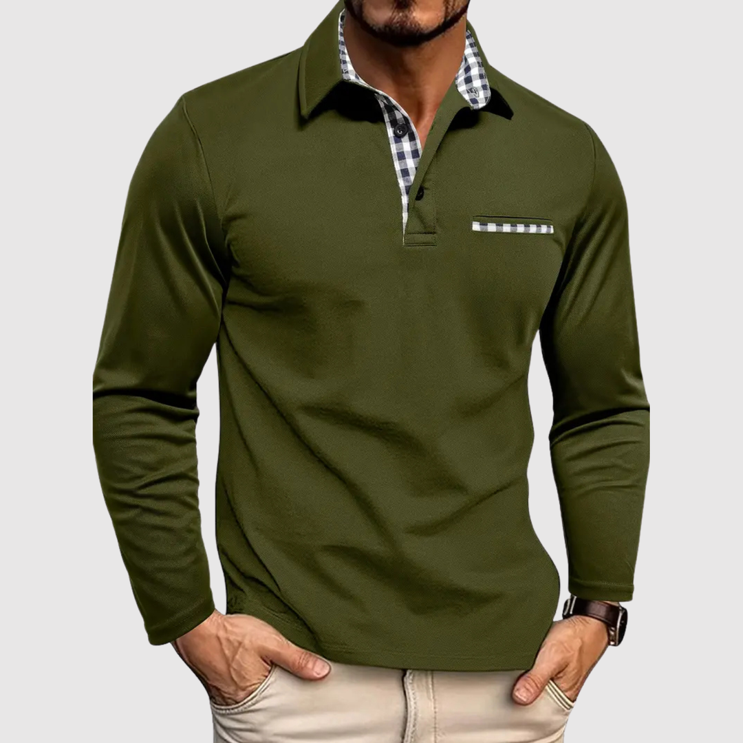Lucas – Chemise sport chic avec col et fermeture éclair
