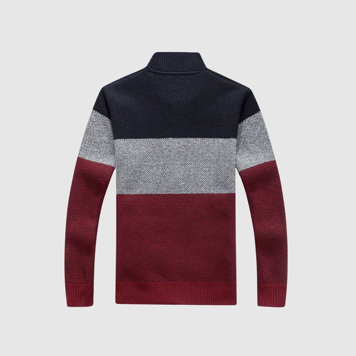 Šimon – Gilet pour homme avec motif contrasté et fermeture éclair