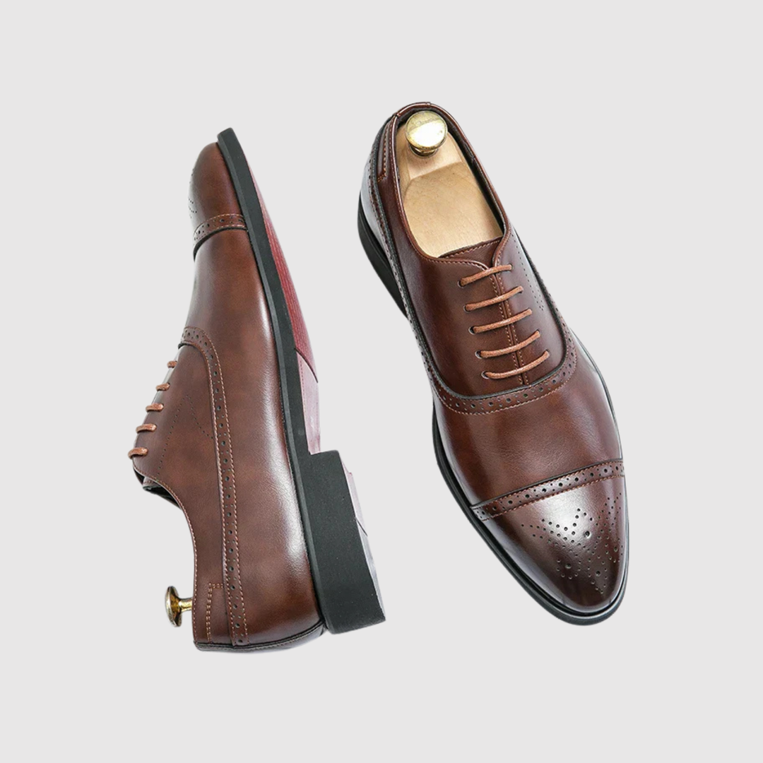 Oskar – Chaussures en Cuir Classiques avec Semelle Rouge