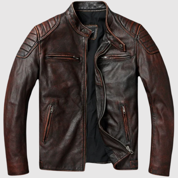 Dorian – Veste en cuir classique de style moto