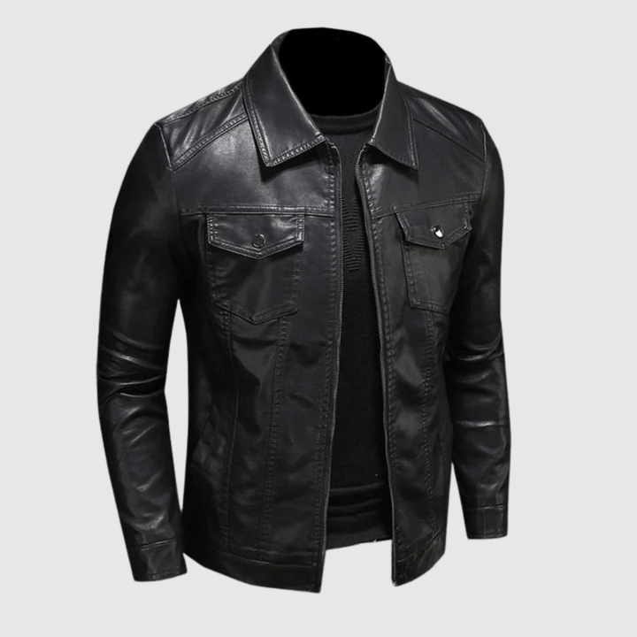 Dorian – Veste en cuir classique au design élégant