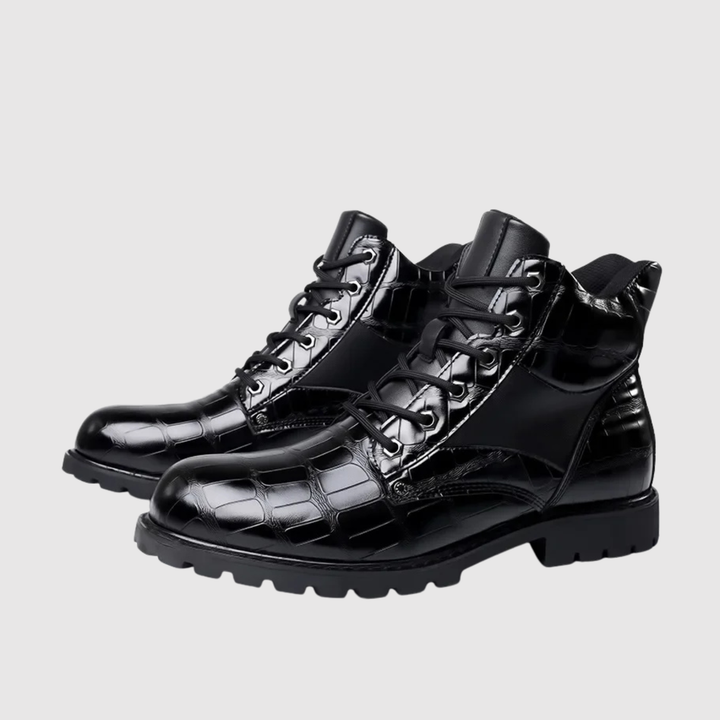 Oskar – Chaussure en Cuir Solide avec Tige Courbée