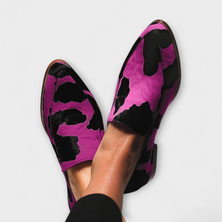 Walburga - Mules à motif vache