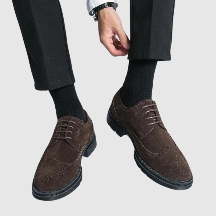 Viktor – Chaussures pour hommes en velours classiques avec une semelle moderne