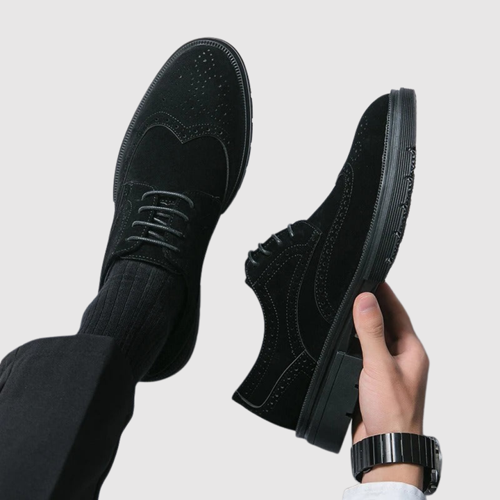 Viktor – Chaussures pour hommes en velours classiques avec une semelle moderne