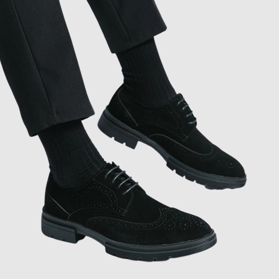 Viktor – Chaussures pour hommes en velours classiques avec une semelle moderne