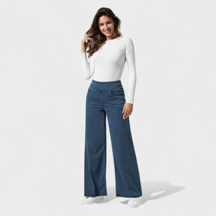 Irene - Pantalon en jean à coupe large