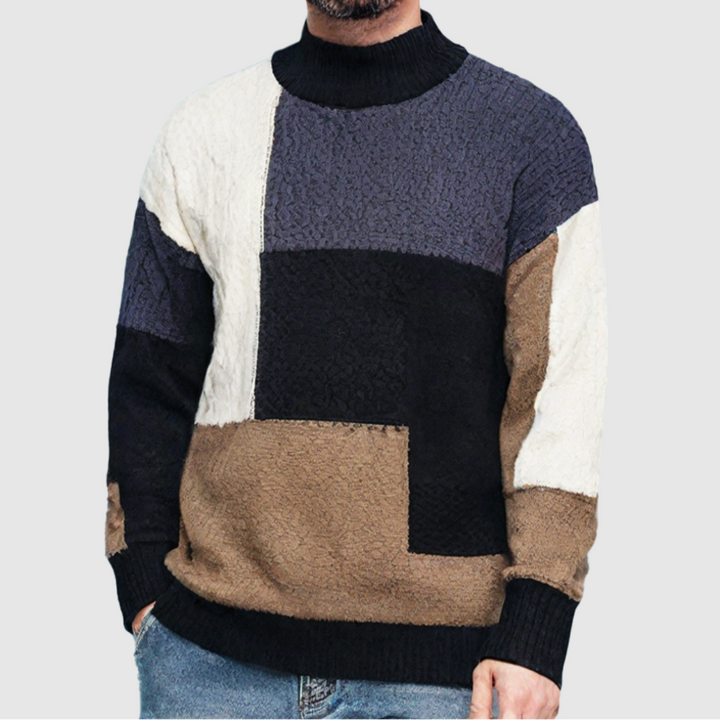 Daniel – Pull avec motif de mosaïque en blocs
