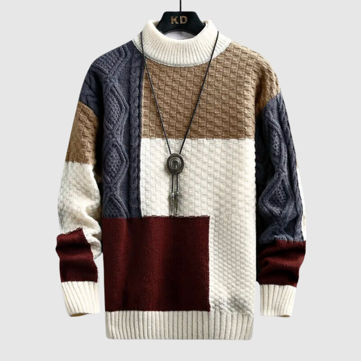 Daniel – Pull avec motif de mosaïque en blocs