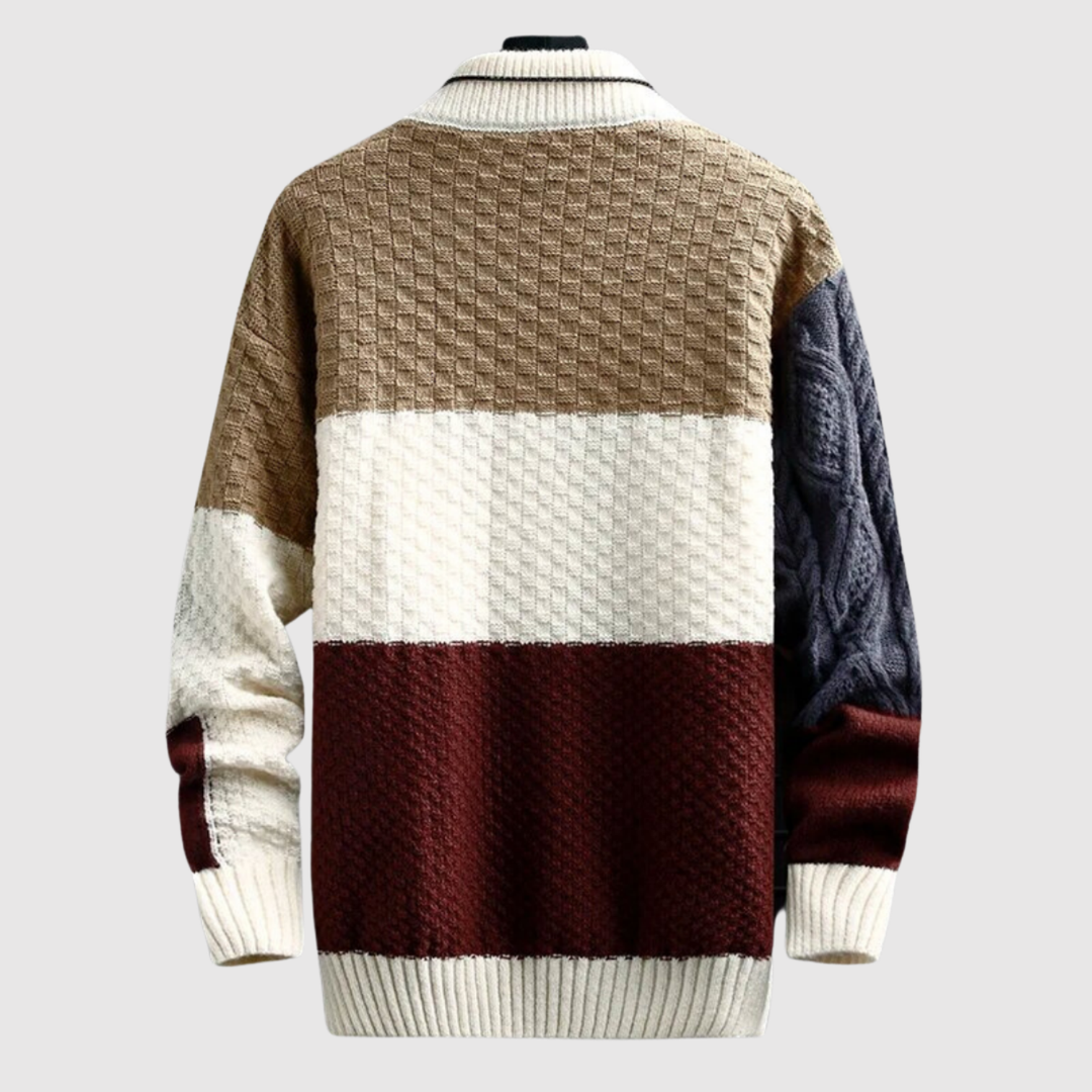 Daniel – Pull avec motif de mosaïque en blocs