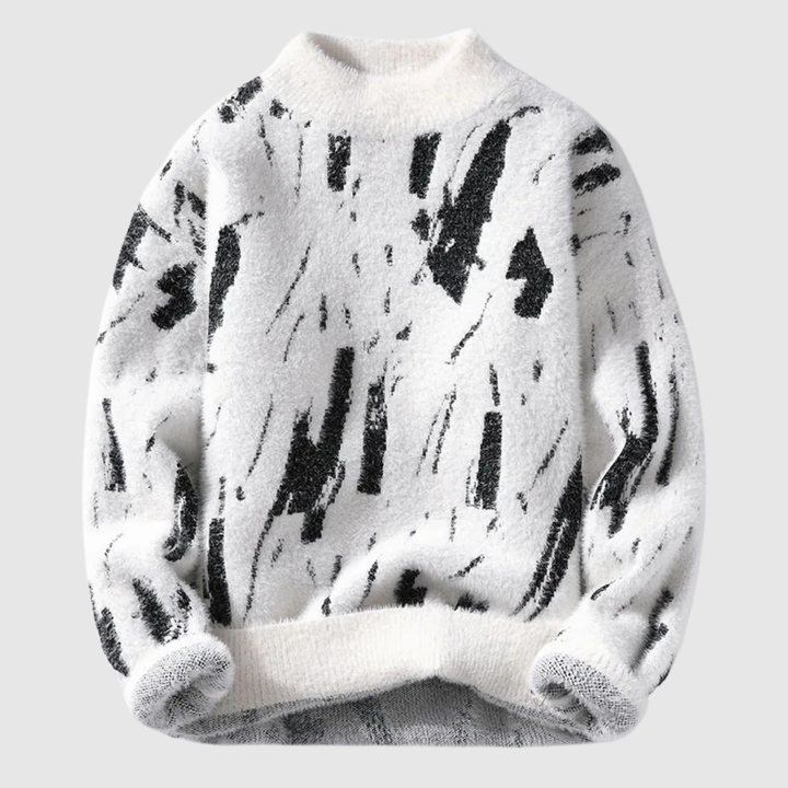 Daniel – Pull avec motif abstrait