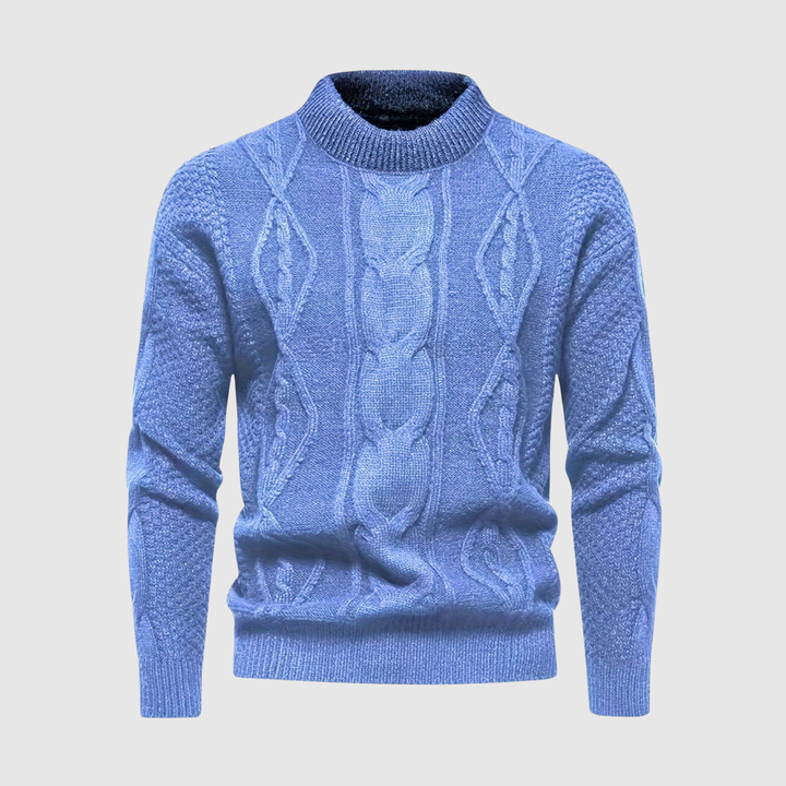 Daniel – Pull clair avec tissage en torsade au design classique