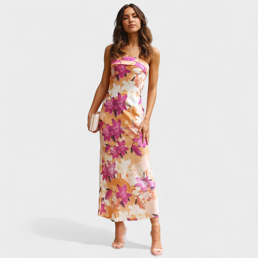 Carmen - Robe en satin sans manches