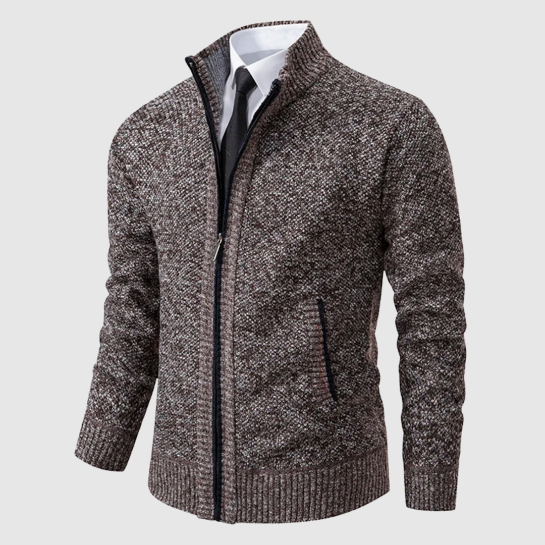 Šimon - Pull tricoté avec fermeture éclair