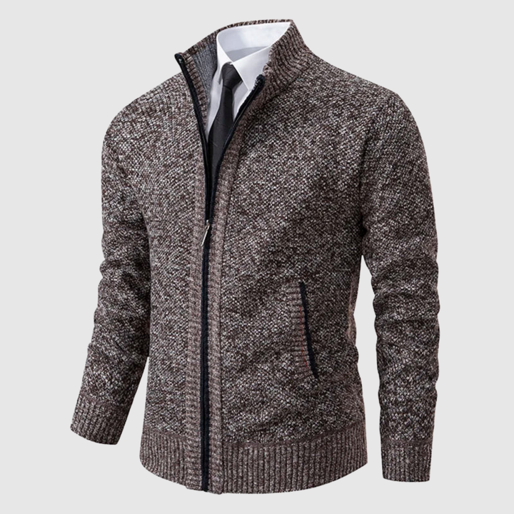 Šimon - Pull tricoté avec fermeture éclair