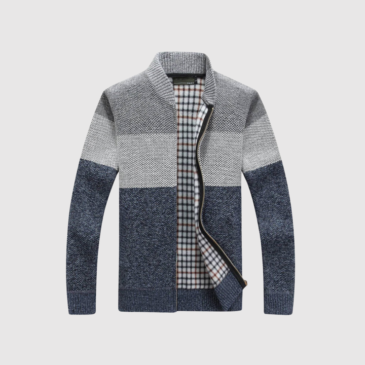 Šimon – Gilet pour homme avec motif contrasté et fermeture éclair