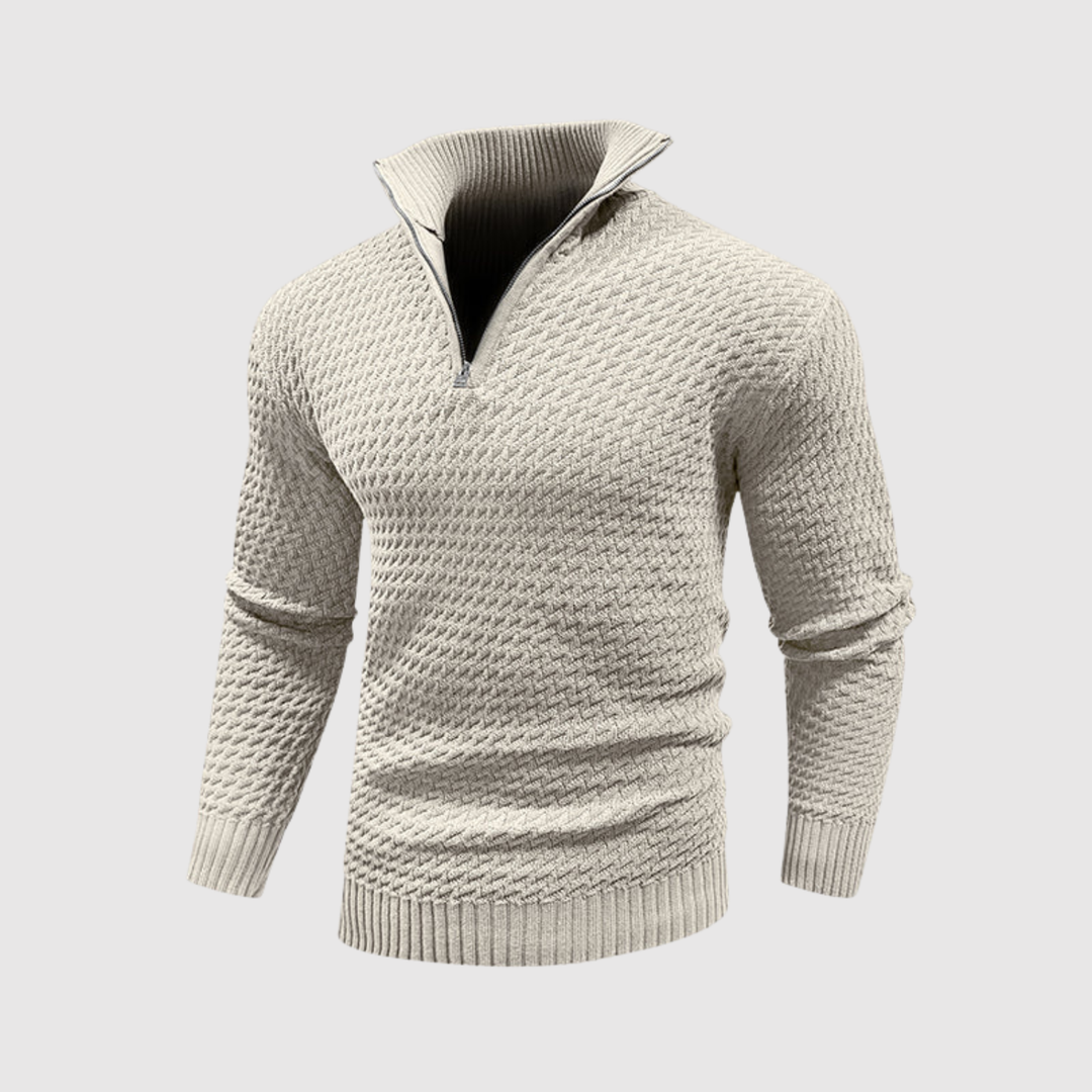 Daniel – Pull à col montant et design stylé