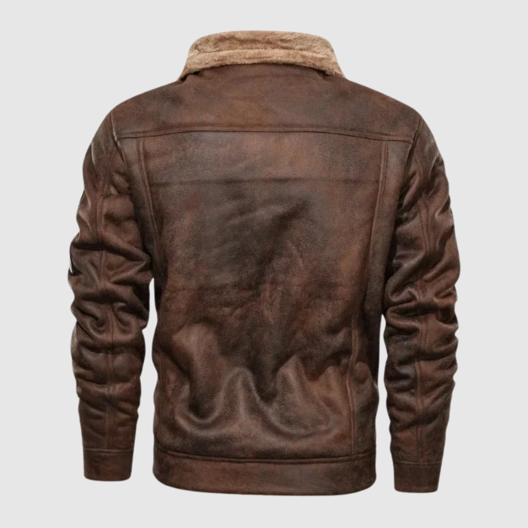 Dorian – Veste d'hiver chaude avec col en fourrure de style rétro