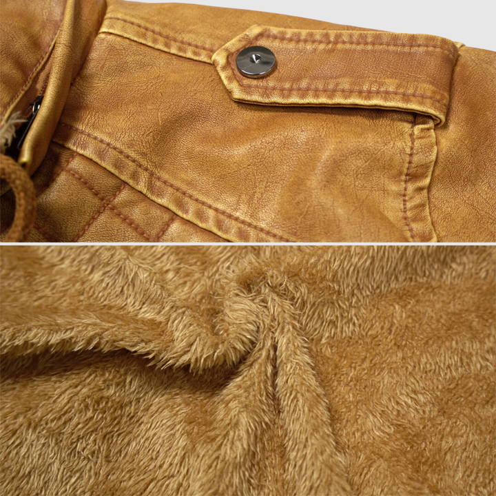 Dorian – Veste en cuir de luxe avec capuche amovible