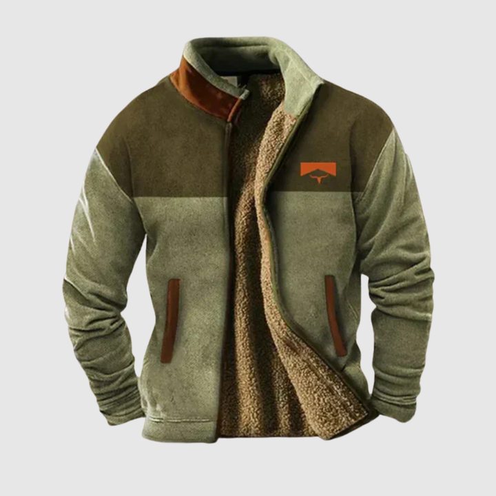 Marek - Veste sherpa avec des détails ethniques