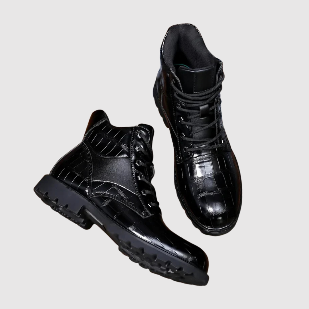 Oskar – Chaussure en Cuir Solide avec Tige Courbée