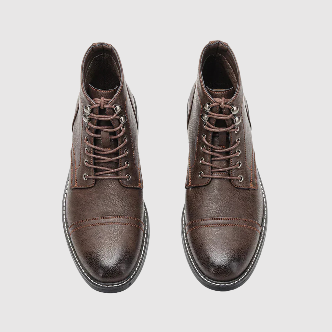 Oskar – Chaussures en Cuir dans une Élégance Brune et Finition en Daim