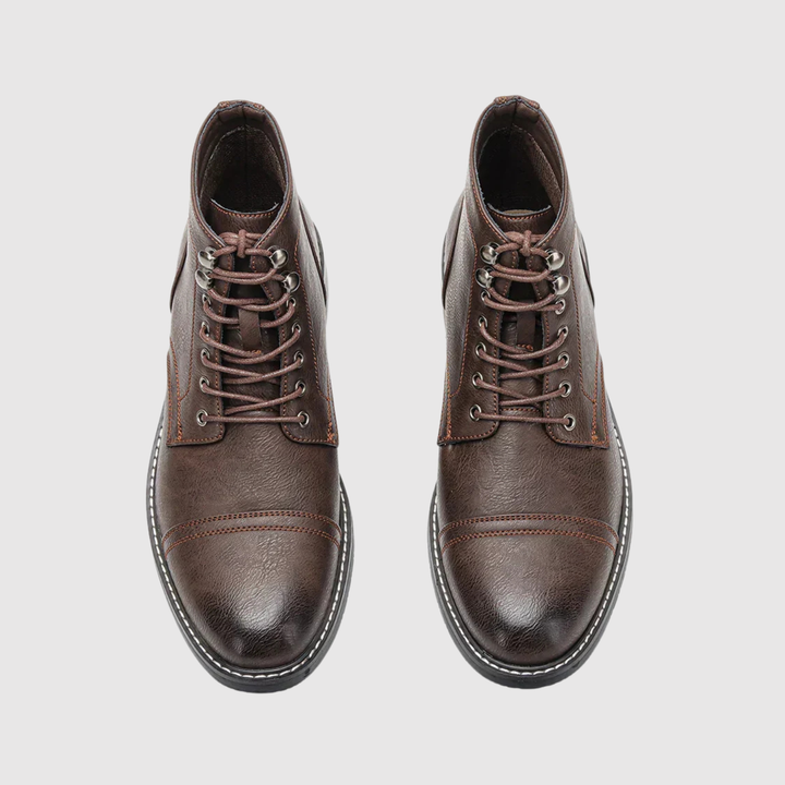 Oskar – Chaussures en Cuir dans une Élégance Brune et Finition en Daim