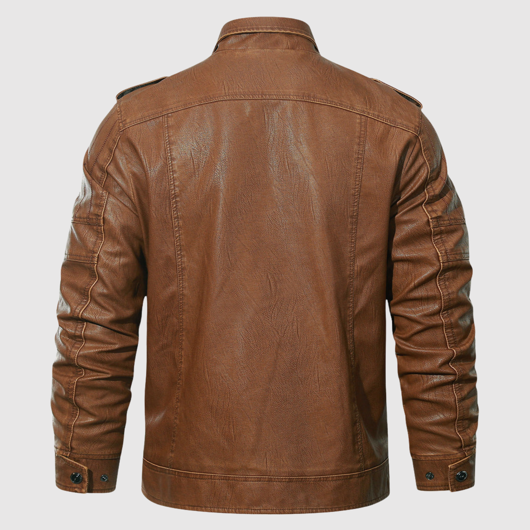 Dorian – Veste en cuir avec doublure en laine