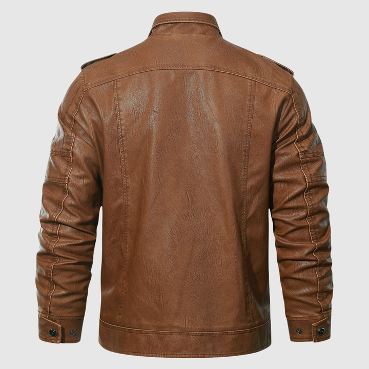 Dorian – Veste en cuir avec doublure en laine