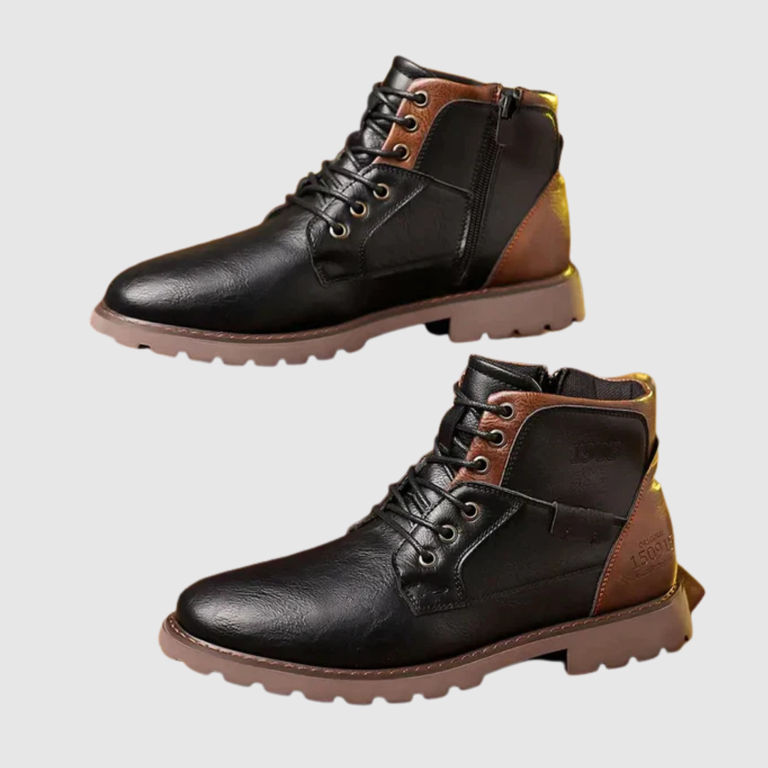 Oskar – Chaussures en Cuir Classiques avec Semelle en Caoutchouc