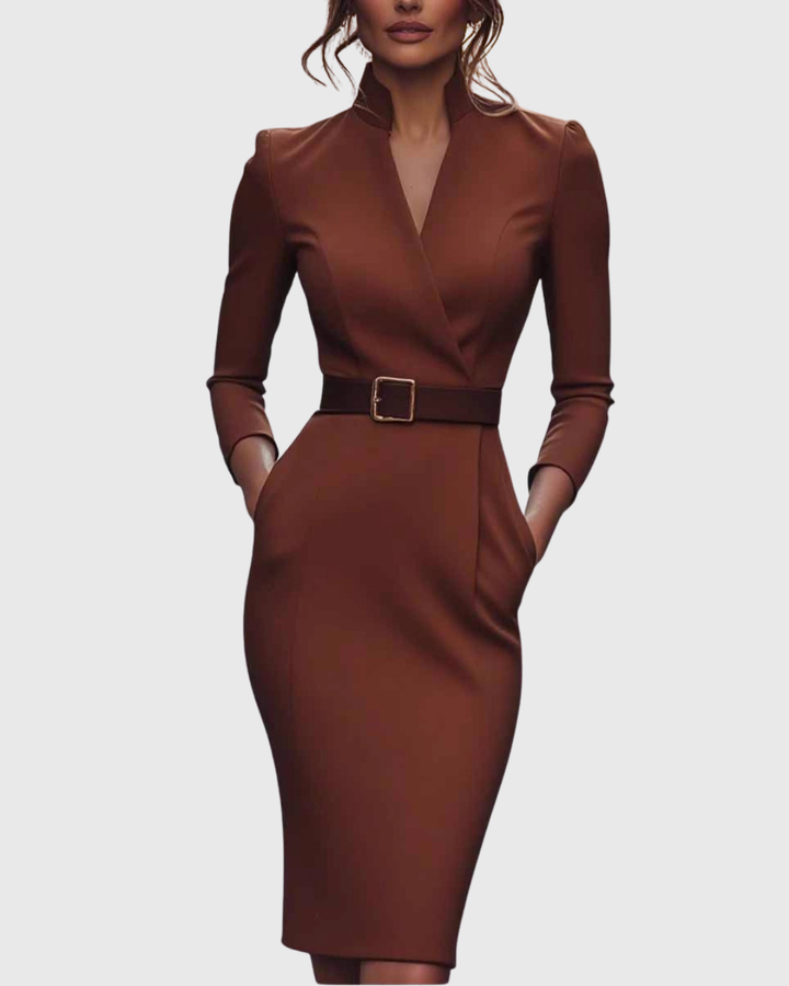 Camille | La Robe Maxi Power Ceinturée