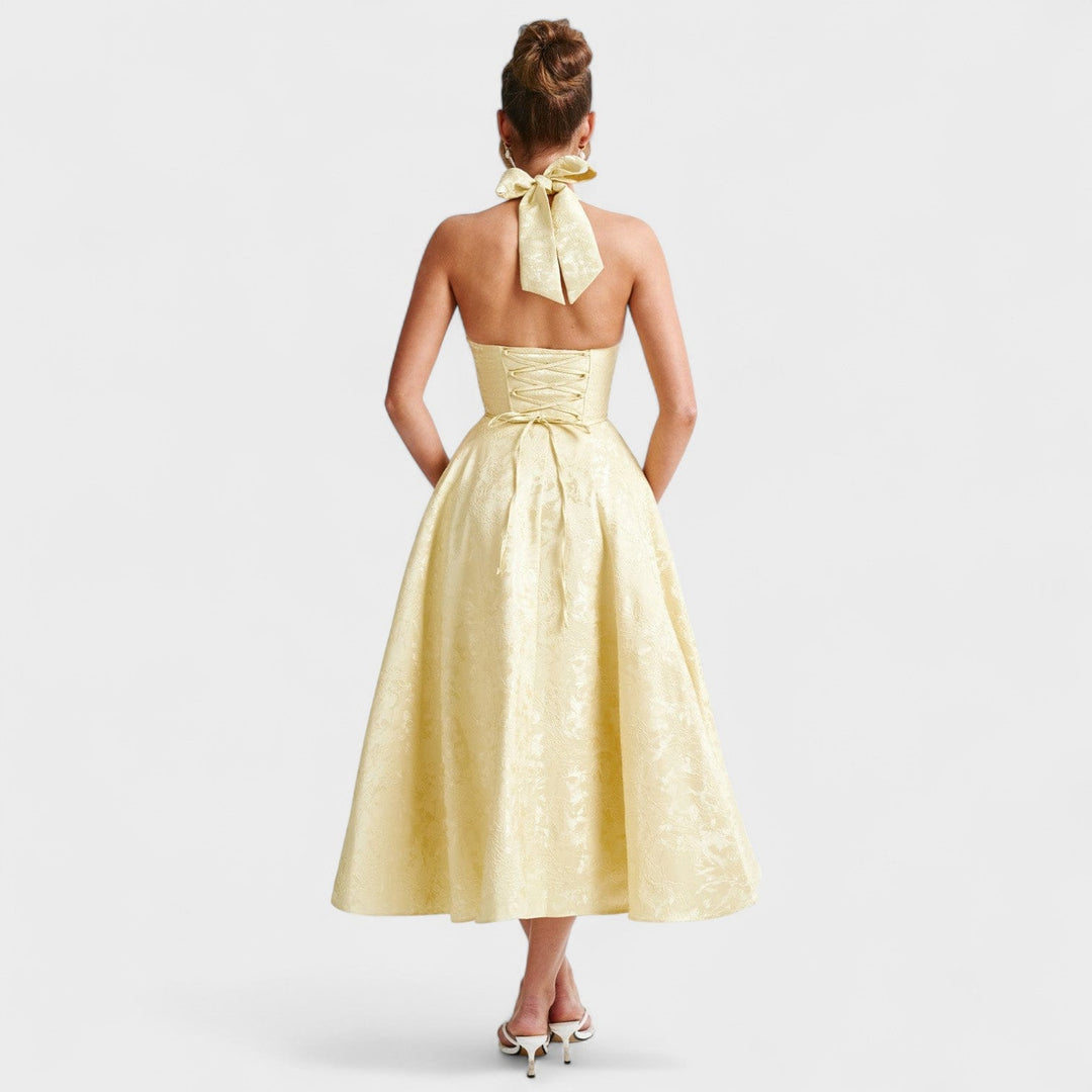 Halina - Robe midi avec corset