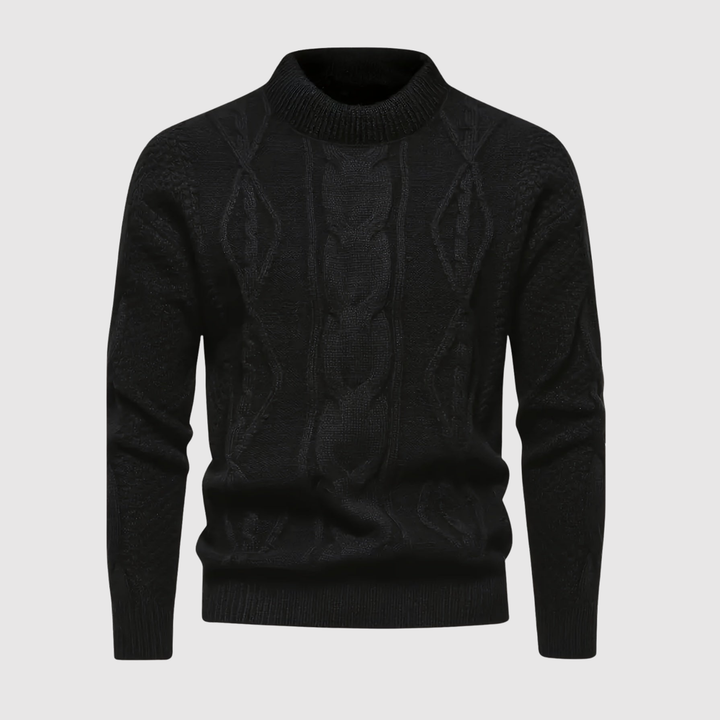 Daniel – Pull clair avec tissage en torsade au design classique