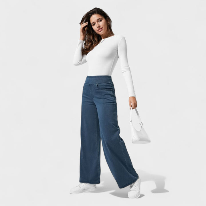 Irene - Pantalon en jean à coupe large
