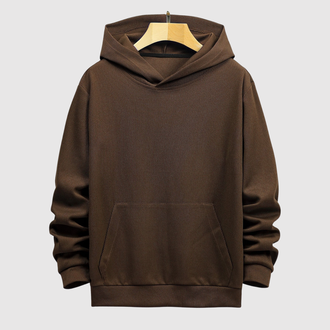 Daniel – Sweat à capuche classique en maille structurée
