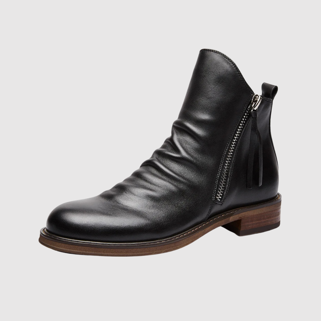 Oskar – Bottines Chelsea en cuir avec fermeture éclair