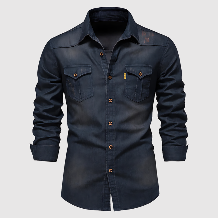 Lucas - Chemise en jean pour homme au design moderne