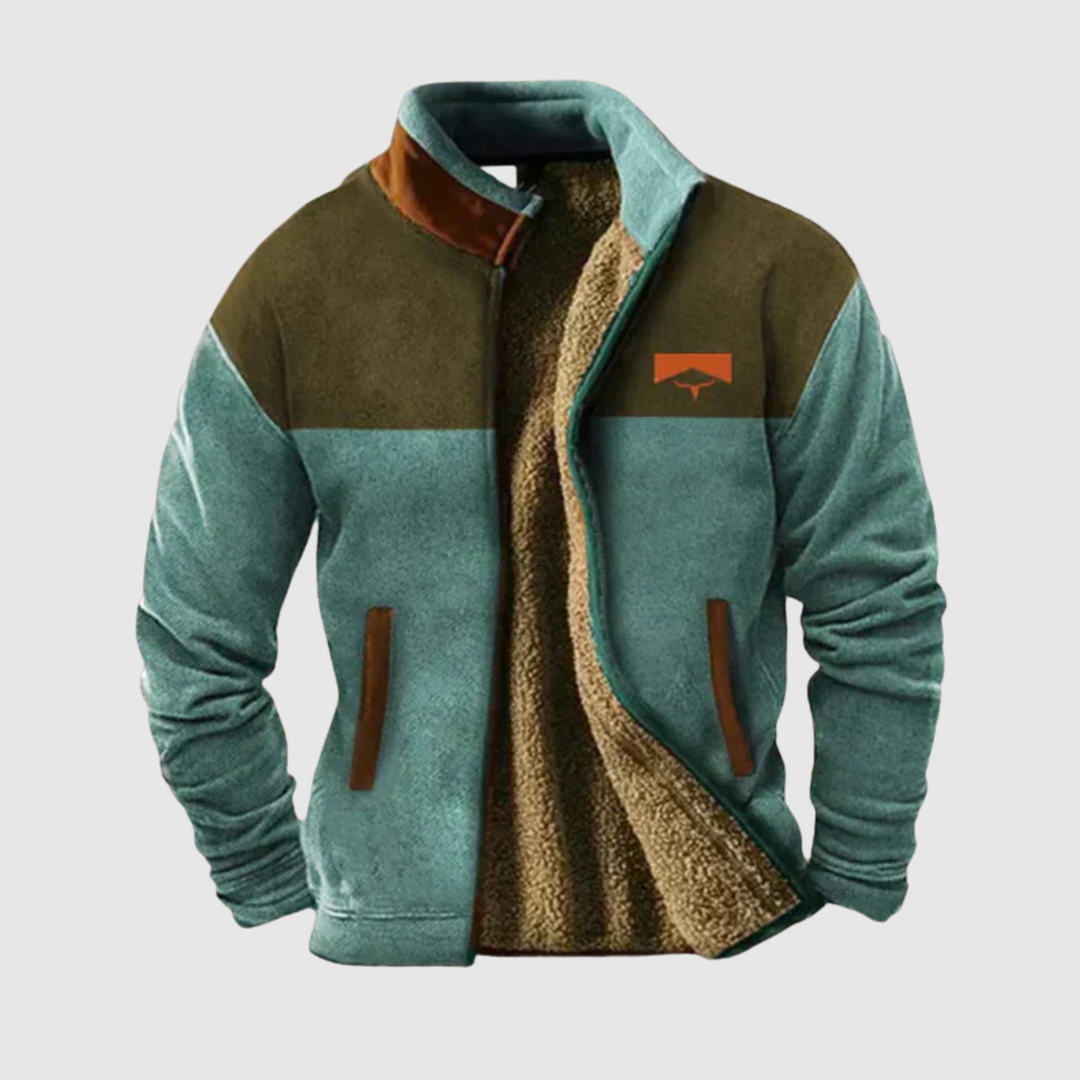 Marek - Veste sherpa avec des détails ethniques