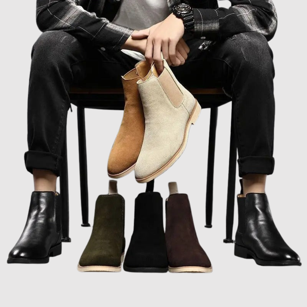 Oskar - Chaussures en velours avec côtés élastiques