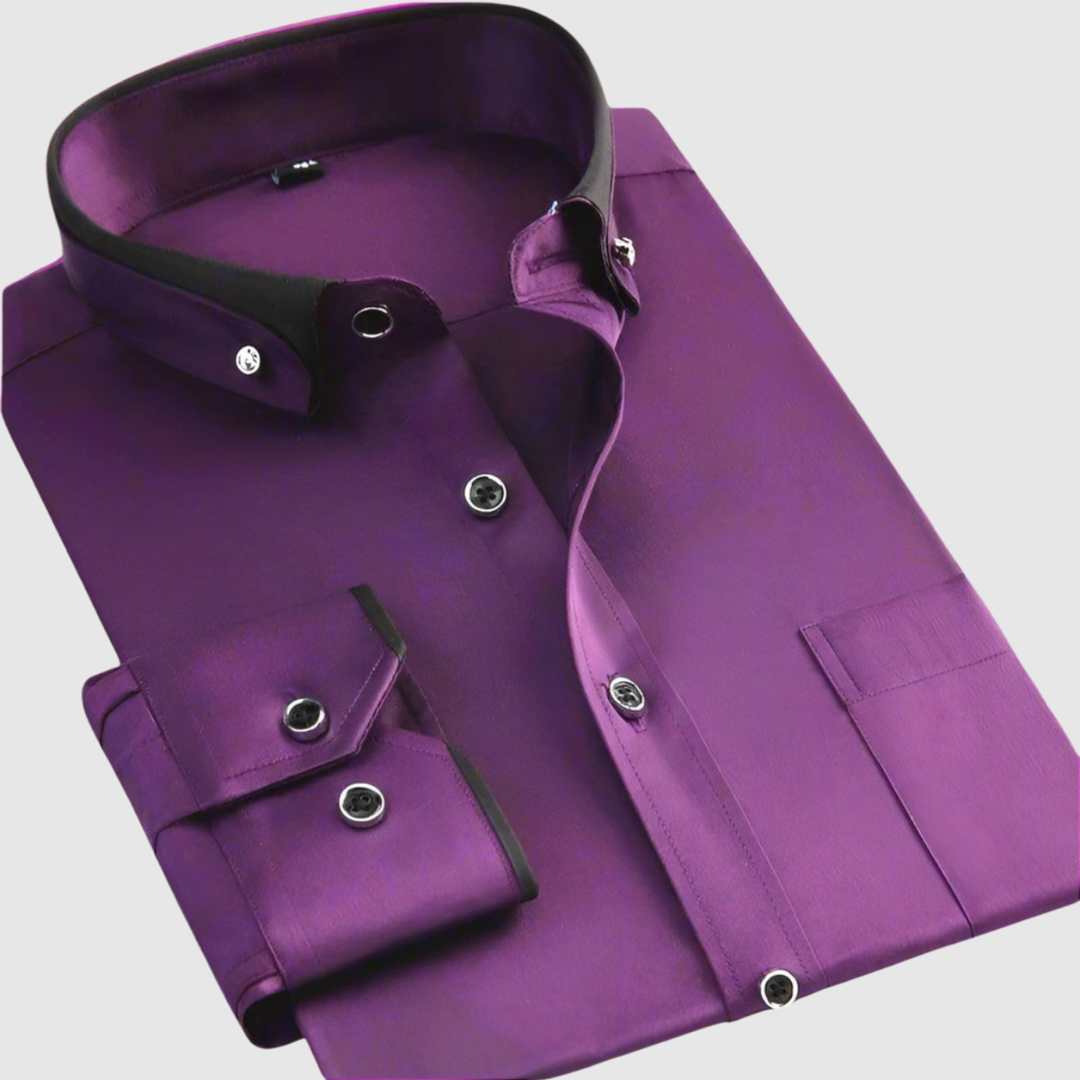 Lucas – Chemise élégante avec un motif contrasté moderne