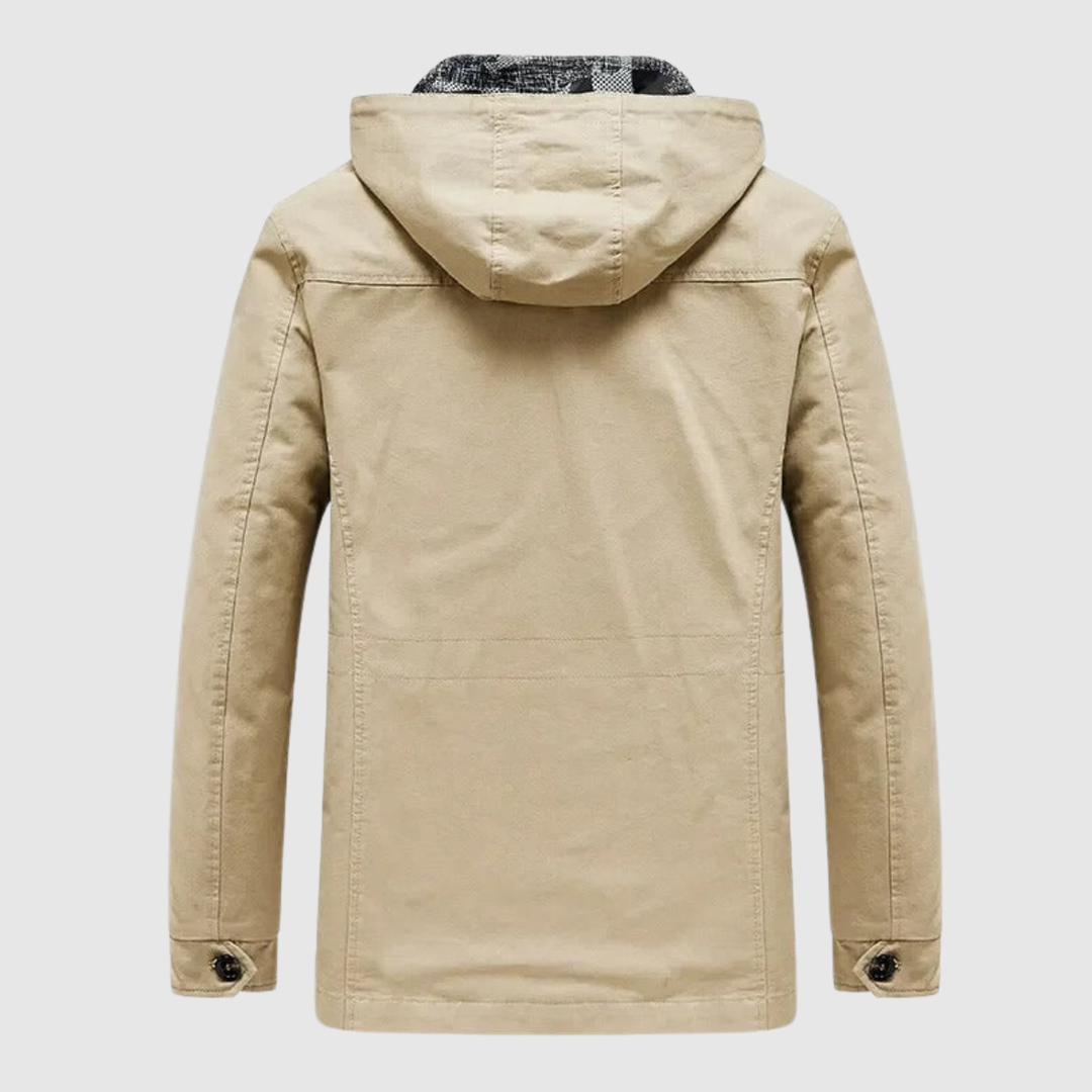 Marek – Veste d'hiver en cuir écologique avec doublure isolante