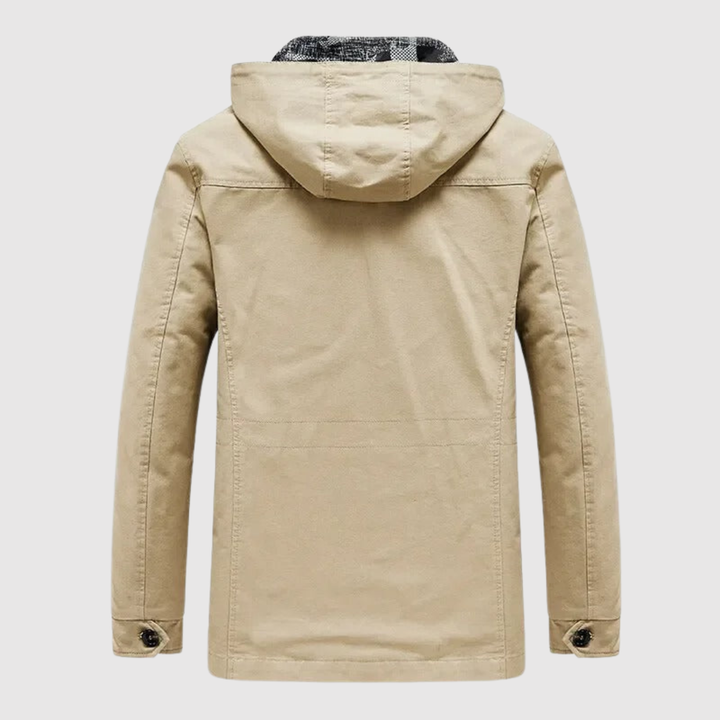 Marek – Veste d'hiver en cuir écologique avec doublure isolante