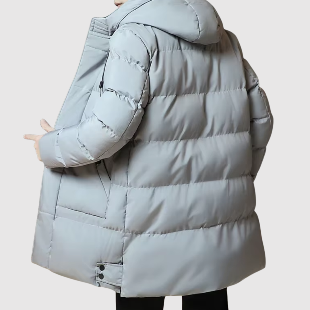 Marek – Long manteau en duvet avec capuche