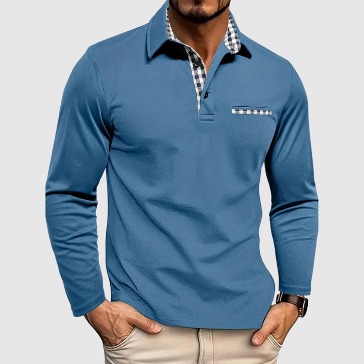 Lucas – Chemise sport chic avec col et fermeture éclair